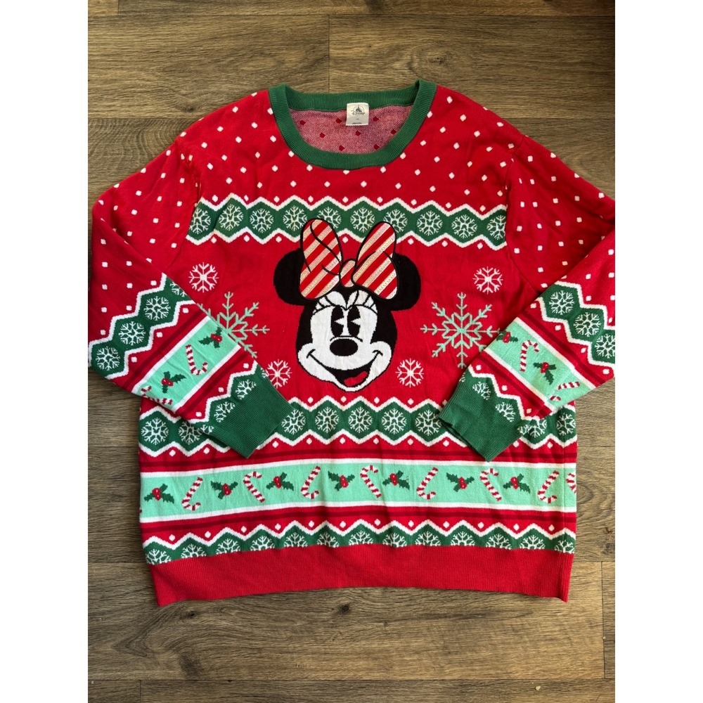 Disney‎ Minnie Mouse Christmas Holiday Sweater Womens Plus Size 4XL